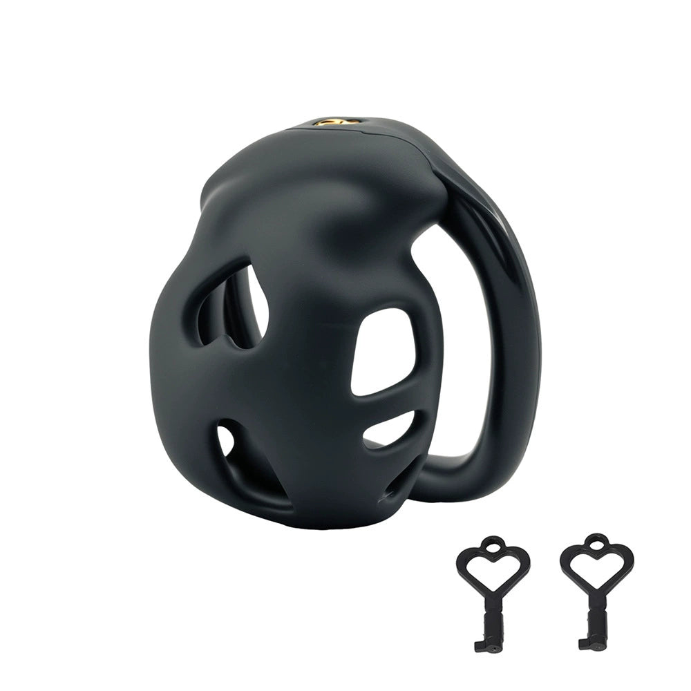 Heart-Detail Ventilated Chastity Cage | Lightweight Resin Control Device
