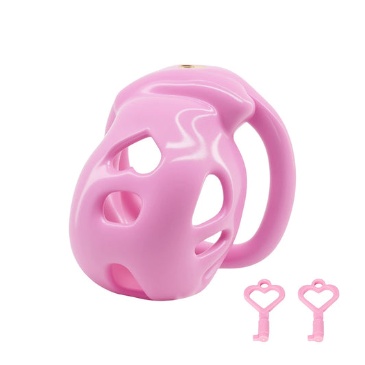 Heart-Detail Ventilated Chastity Cage | Lightweight Resin Control Device