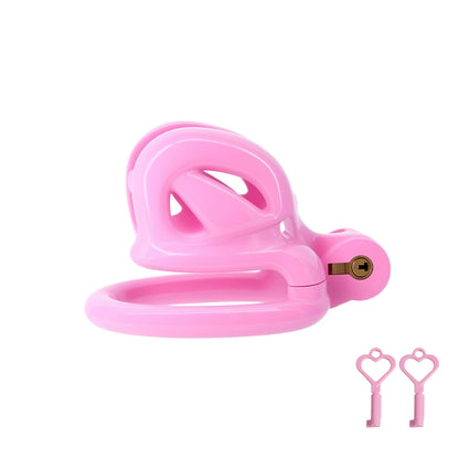 Mini Cobra N Male Chastity Cage with Lock & 4 Rings – Resin Virginity Device for Men