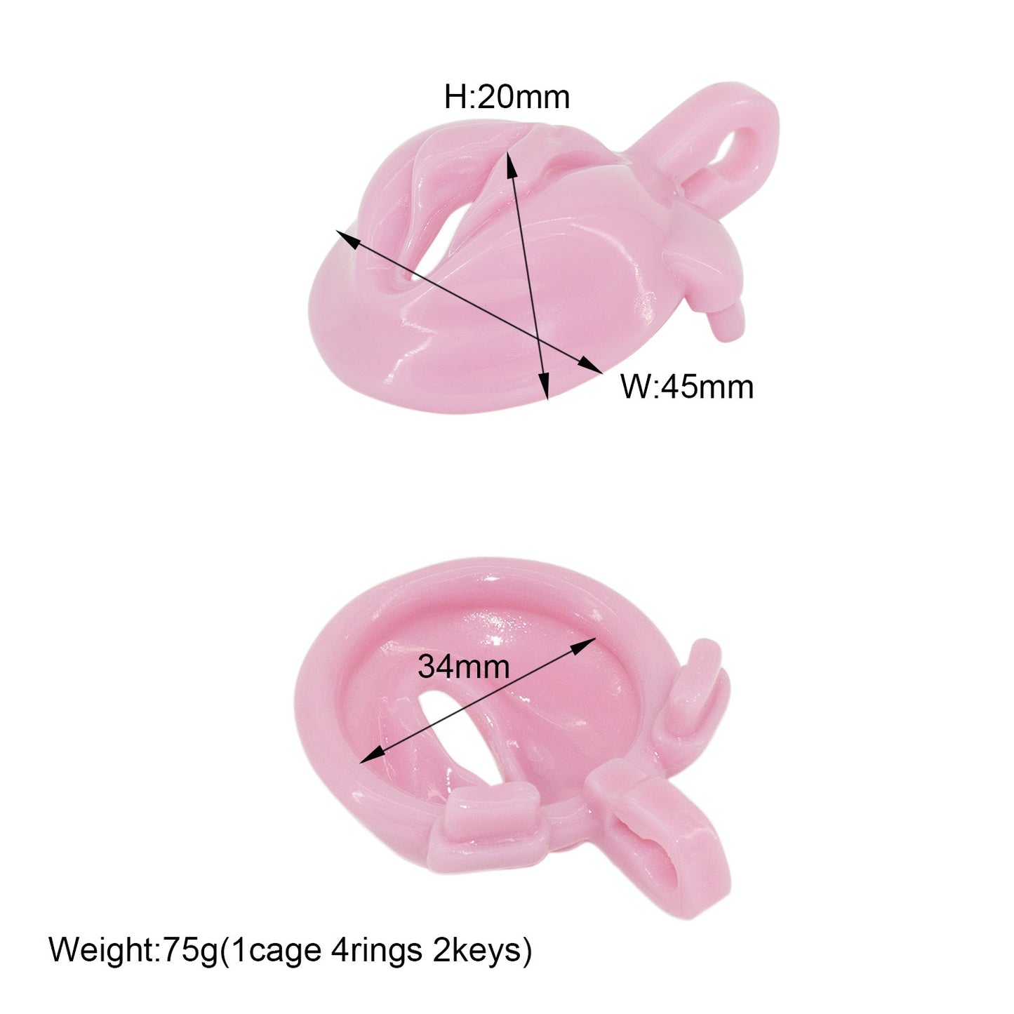 Imitation clitoral chastity lock