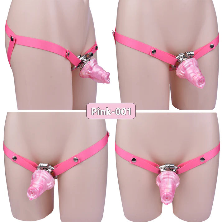 Monster Dildo Chastity Cage