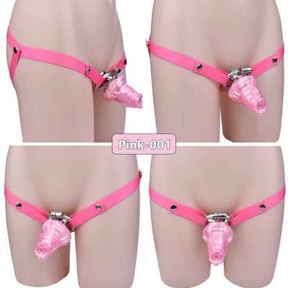 Monster Dildo Chastity Cage