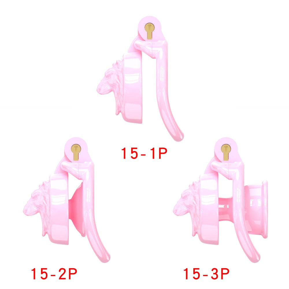 WolfHead Roar– 3D Printed Chastity Lock with Negative Pole Cup Holder