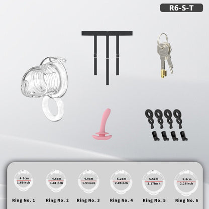 Transparent Flexible Chastity Cage with Stretchable Design