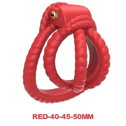 Rope Design Chastity Cage – Artistic Rope-Look Male Lock