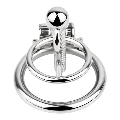 Rapier Steel Chastity Cage - Threaded Urethral Tube & Sounding Catheter Device