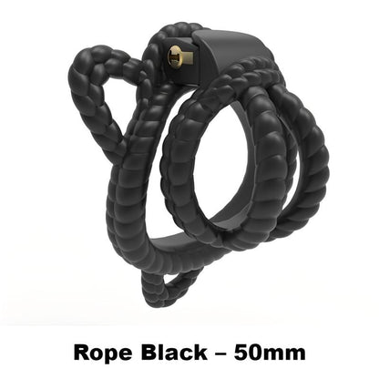 Rope Design Chastity Cage – Artistic Rope-Look Male Lock