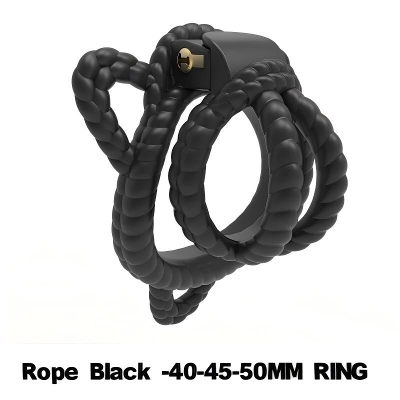Rope Design Chastity Cage – Artistic Rope-Look Male Lock