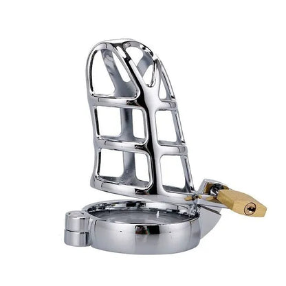 Caught In Her Web Cock Cage | Unique Cobweb-Designed Metal Chastity Cage with Adjustable Rings