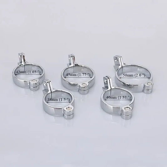 Caught In Her Web Cock Cage | Unique Cobweb-Designed Metal Chastity Cage with Adjustable Rings