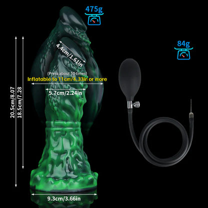 Green Black Capricorn Inflatable Dildo