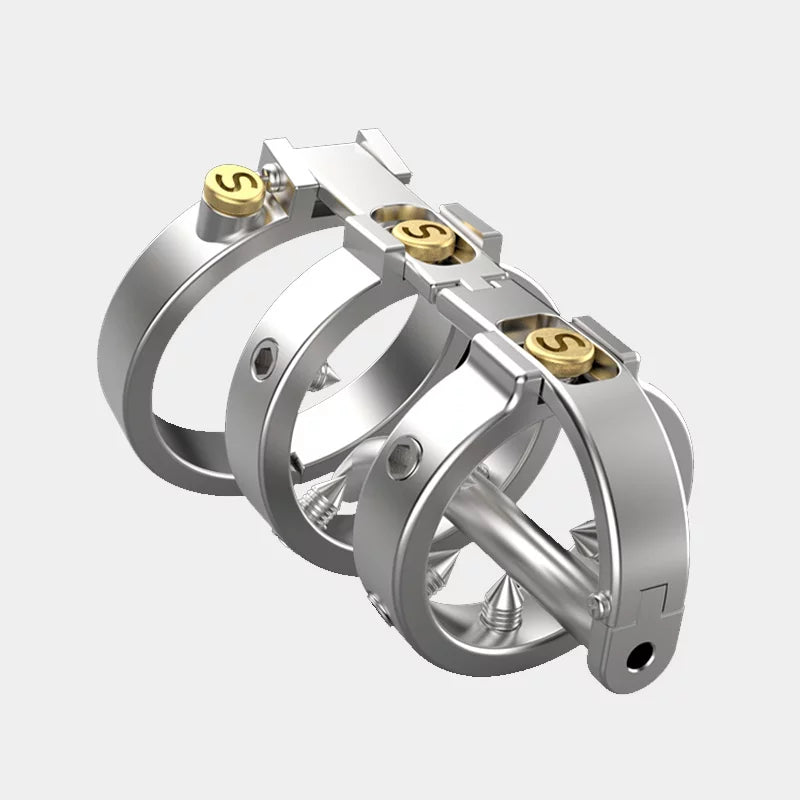 SPIKED CHASTITY CAGE METAL PUNK