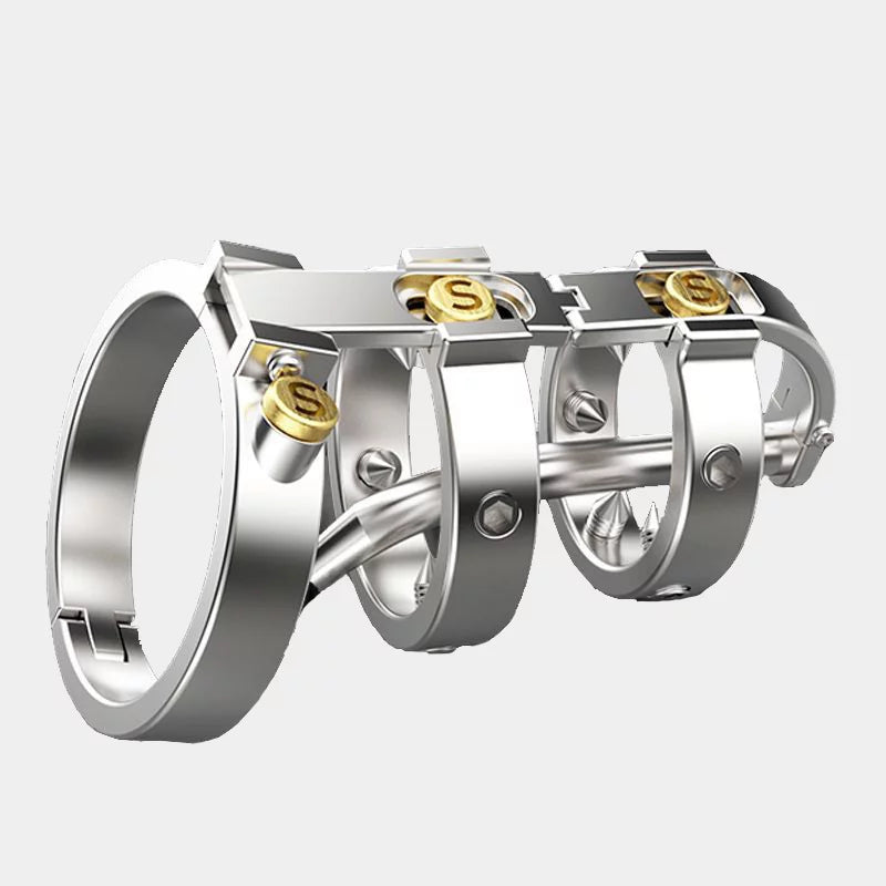 SPIKED CHASTITY CAGE METAL PUNK