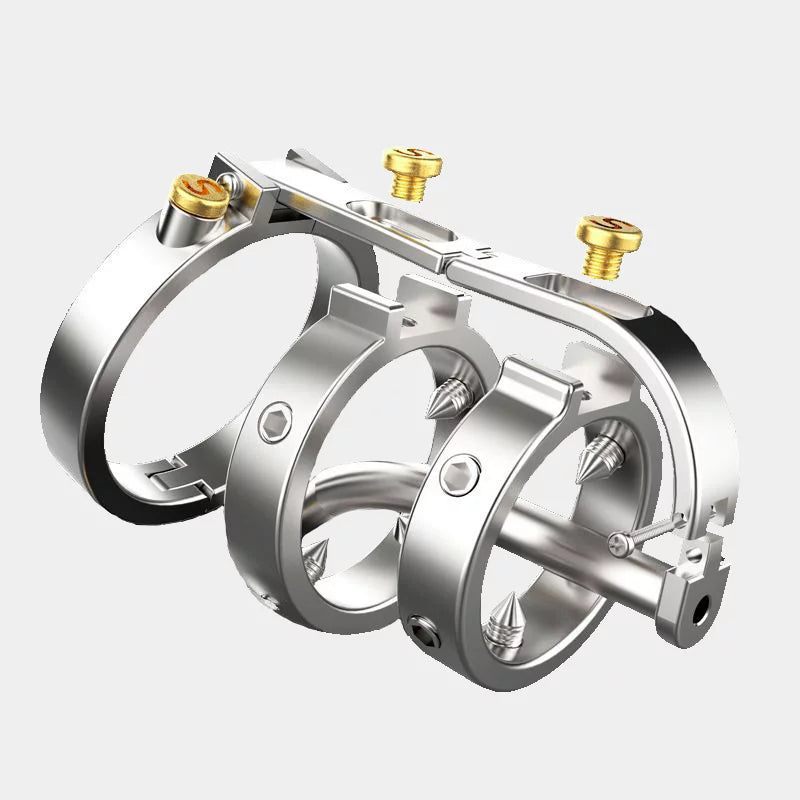 SPIKED CHASTITY CAGE METAL PUNK