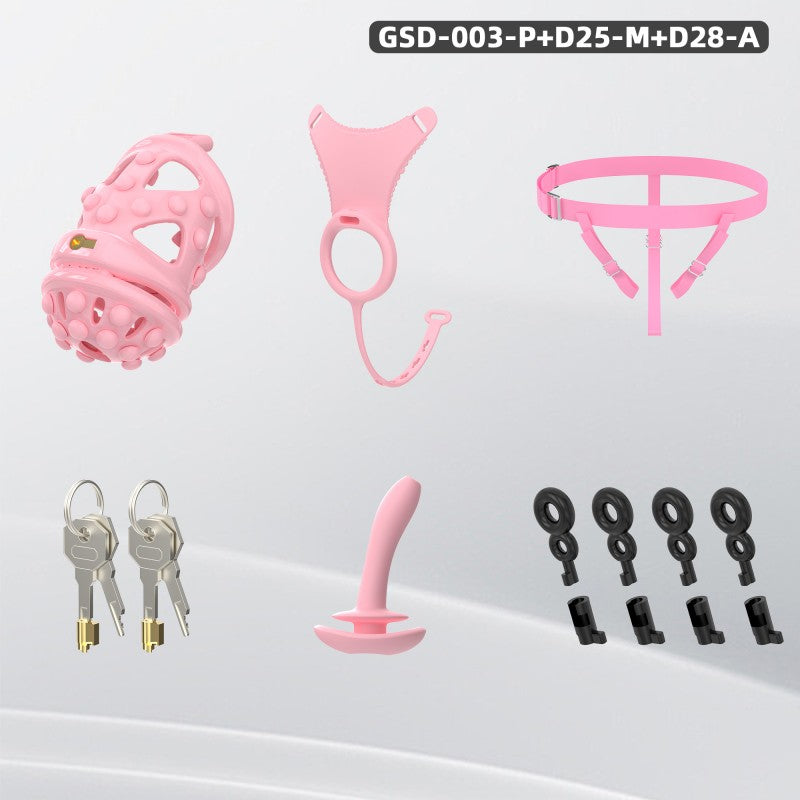 Silicone Soft Nail Modular Chastity Cage System GSD Wearable Chastity Device