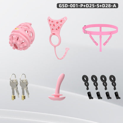 Silicone Soft Nail Modular Chastity Cage System GSD Wearable Chastity Device