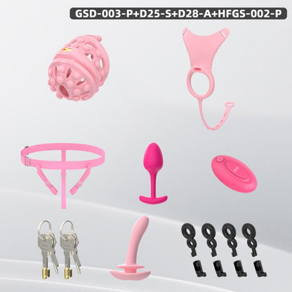 Silicone Soft Nail Modular Chastity Cage System GSD Wearable Chastity Device