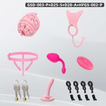 Silicone Soft Nail Modular Chastity Cage System GSD Wearable Chastity Device