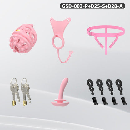 Silicone Soft Nail Modular Chastity Cage System GSD Wearable Chastity Device