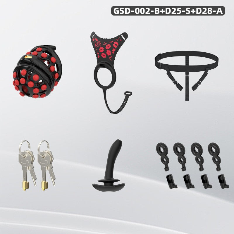 Silicone Soft Nail Modular Chastity Cage System GSD Wearable Chastity Device