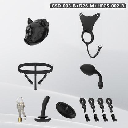 Puppy Head Chastity Cage Set with Underwear & Plug-GSD Series