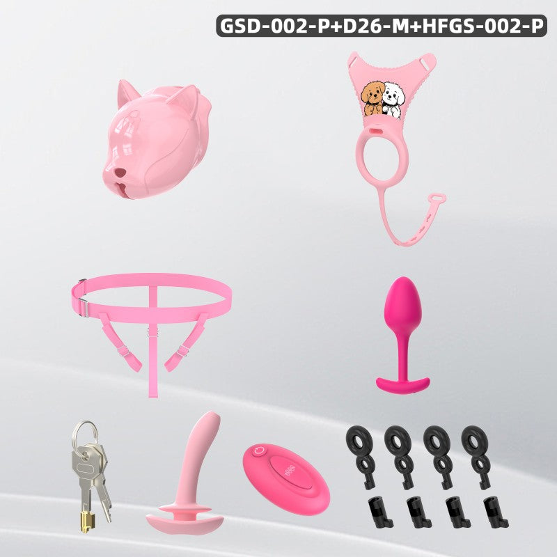Puppy Head Chastity Cage Set with Underwear & Plug-GSD Series