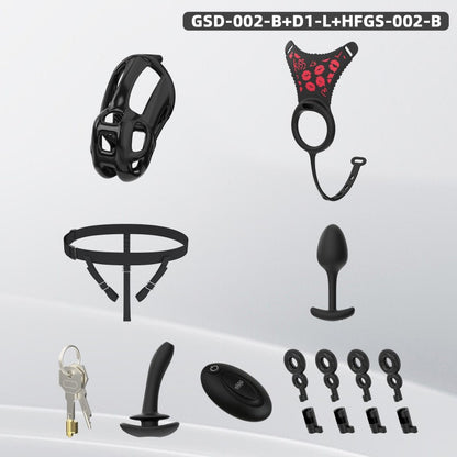 Upgraded Cobra Chastity Cage With Underwear & Plug – Complete Locked Set GSD Series