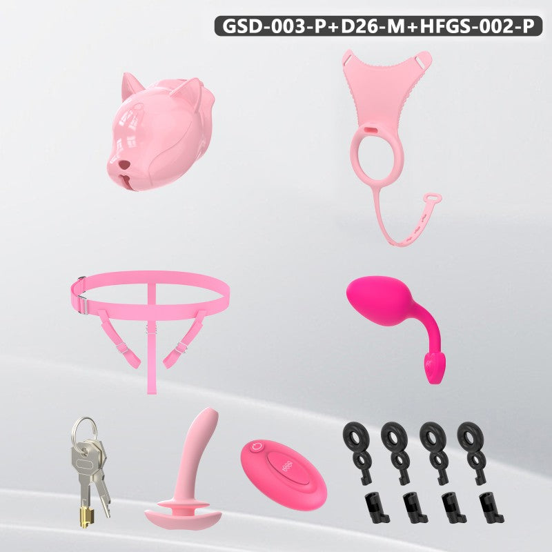 Puppy Head Chastity Cage Set with Underwear & Plug-GSD Series