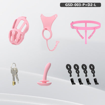Modular Silicone Chastity Cage System | Remote Control Vibration & Adjustable Wearable Design (GSD D2)