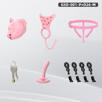 Puppy Head Chastity Cage Set with Underwear & Plug-GSD Series