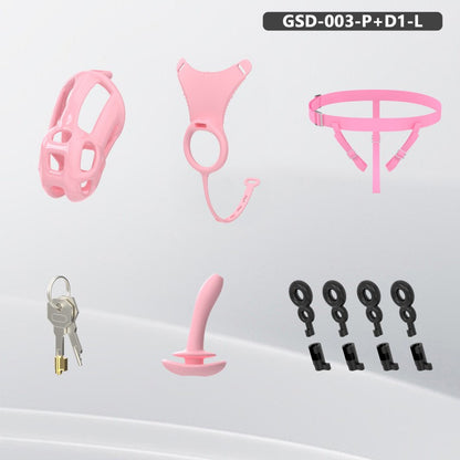Upgraded Cobra Chastity Cage With Underwear & Plug – Complete Locked Set