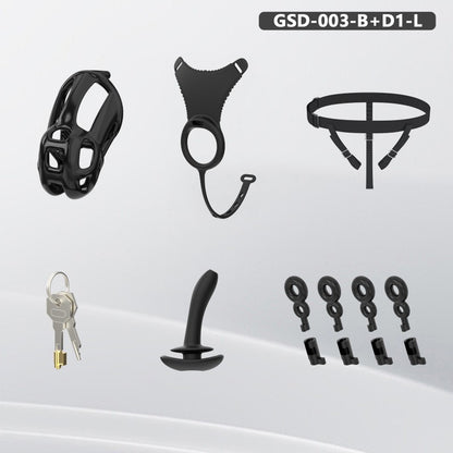 Upgraded Cobra Chastity Cage With Underwear & Plug – Complete Locked Set GSD Series