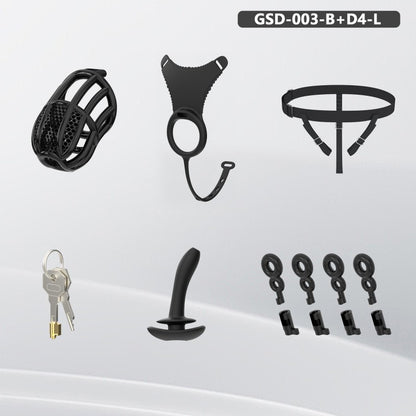 Modular Silicone Chastity Cage System | Remote-Controlled Vibration & Adjustable Fit GSD D4