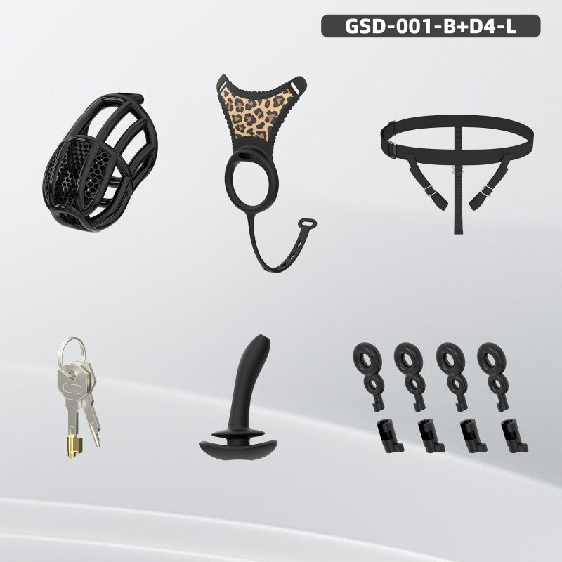 Modular Silicone Chastity Cage System | Remote-Controlled Vibration & Adjustable Fit GSD D4