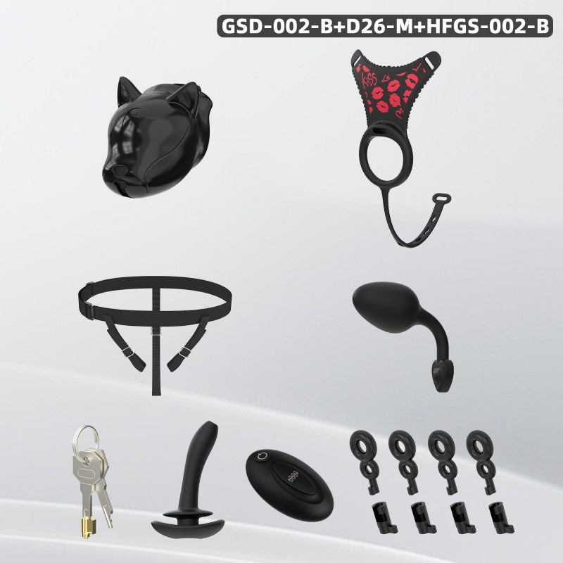Puppy Head Chastity Cage Set with Underwear & Plug-GSD Series