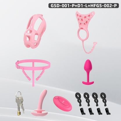 Upgraded Cobra Chastity Cage With Underwear & Plug – Complete Locked Set GSD Series