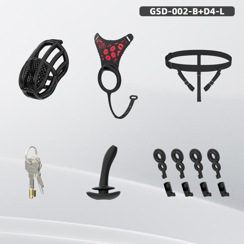 Modular Silicone Chastity Cage System | Remote-Controlled Vibration & Adjustable Fit GSD D4