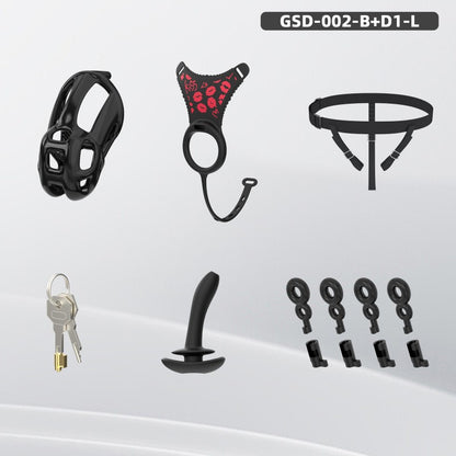 Upgraded Cobra Chastity Cage With Underwear & Plug – Complete Locked Set GSD Series