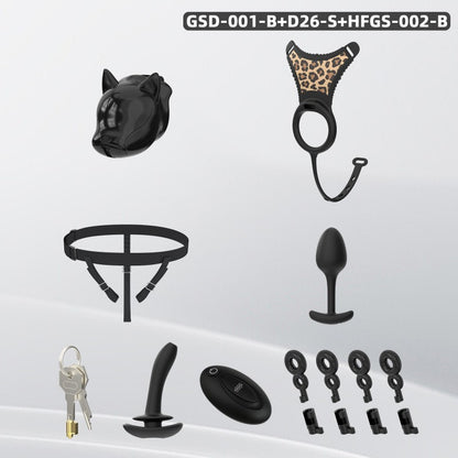 Puppy Head Chastity Cage Set with Underwear & Plug-GSD Series