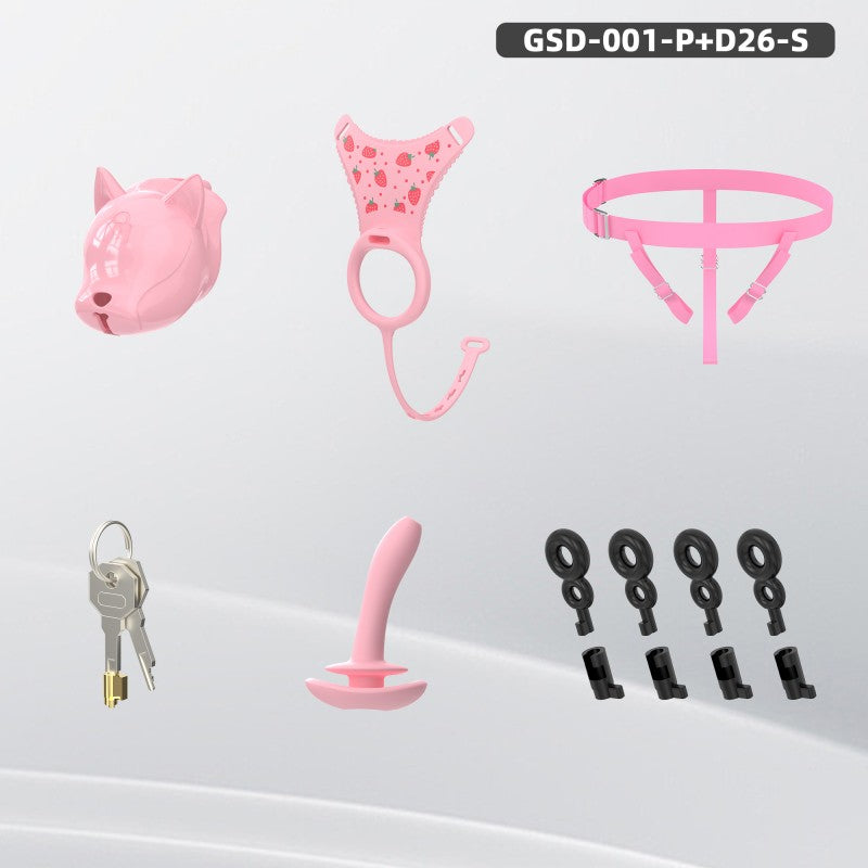 Puppy Head Chastity Cage Set with Underwear & Plug-GSD Series