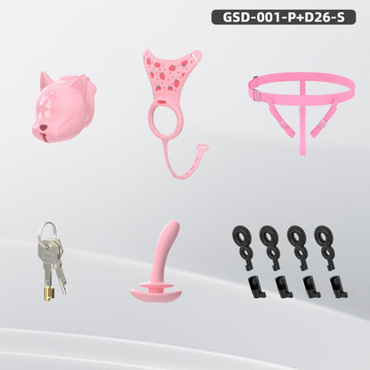 Puppy Head Chastity Cage Set with Underwear & Plug-GSD Series