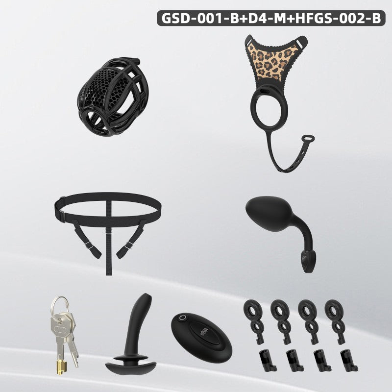 Modular Silicone Chastity Cage System | Remote-Controlled Vibration & Adjustable Fit GSD D4