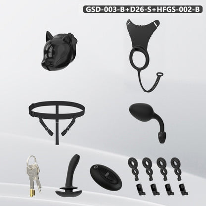 Puppy Head Chastity Cage Set with Underwear & Plug-GSD Series