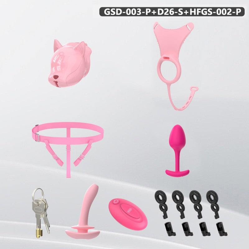 Puppy Head Chastity Cage Set with Underwear & Plug-GSD Series