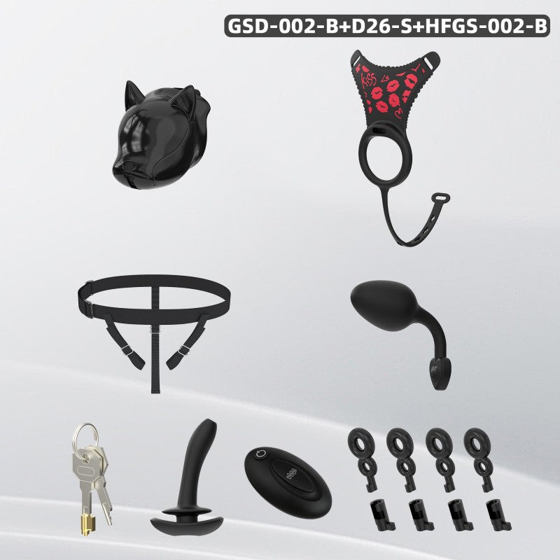 Puppy Head Chastity Cage Set with Underwear & Plug-GSD Series
