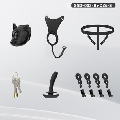 Puppy Head Chastity Cage Set with Underwear & Plug-GSD Series