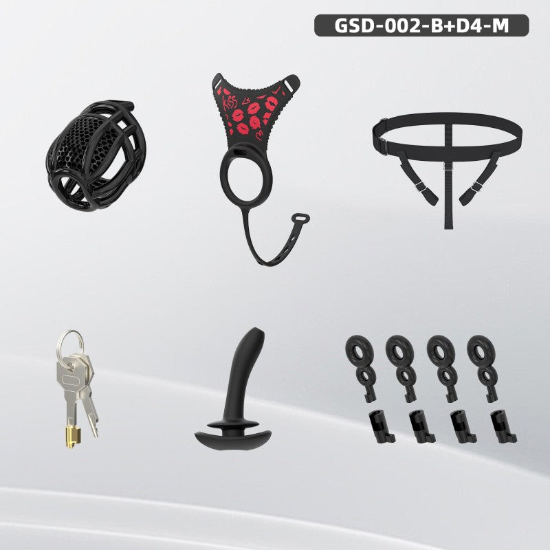 Modular Silicone Chastity Cage System | Remote-Controlled Vibration & Adjustable Fit GSD D4