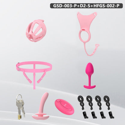 Modular Silicone Chastity Cage System | Remote Control Vibration & Adjustable Wearable Design (GSD D2)
