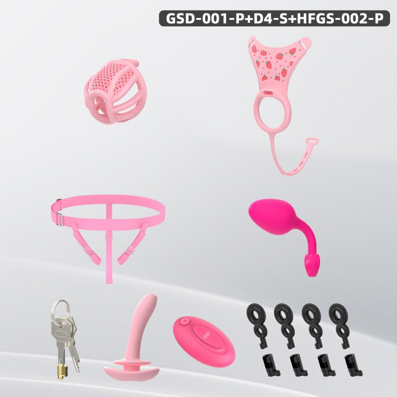 Modular Silicone Chastity Cage System | Remote-Controlled Vibration & Adjustable Fit GSD D4