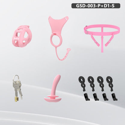Upgraded Cobra Chastity Cage With Underwear & Plug – Complete Locked Set GSD Series